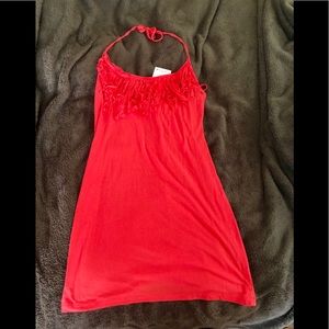 $35l Never Worn Luli Fama Ruffle Beach Dress